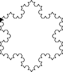 Flocon de Koch d'ordre 3.